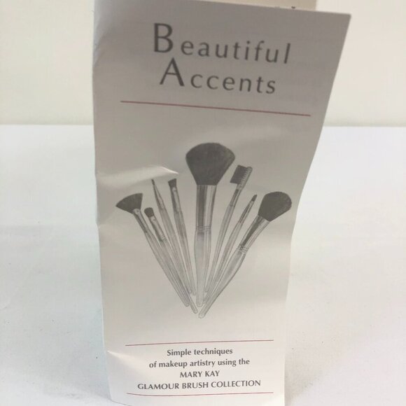 Mary Kay Glamour 8 Brush Collection With Clear Vase Holder NIB - Picture 6 of 9